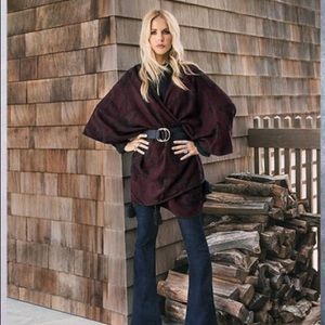 Cleobella wrap burgundy and black